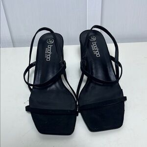 Boohoo Black Stiletto Heels Elegant Pumps Size 9